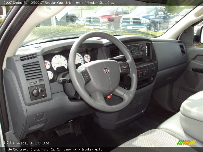 Bright White / Medium Slate Gray 2007 Dodge Ram 2500 ST Regular Cab