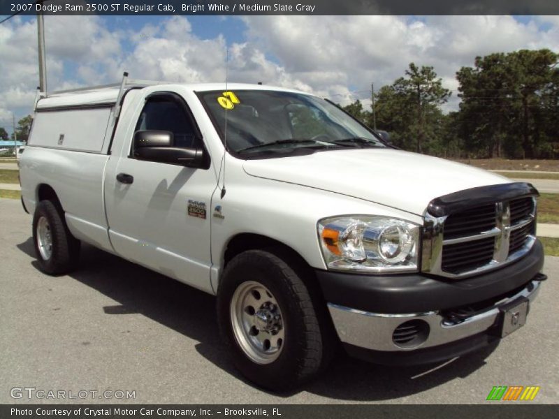 Bright White / Medium Slate Gray 2007 Dodge Ram 2500 ST Regular Cab
