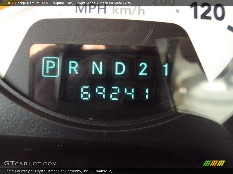 Bright White / Medium Slate Gray 2007 Dodge Ram 2500 ST Regular Cab