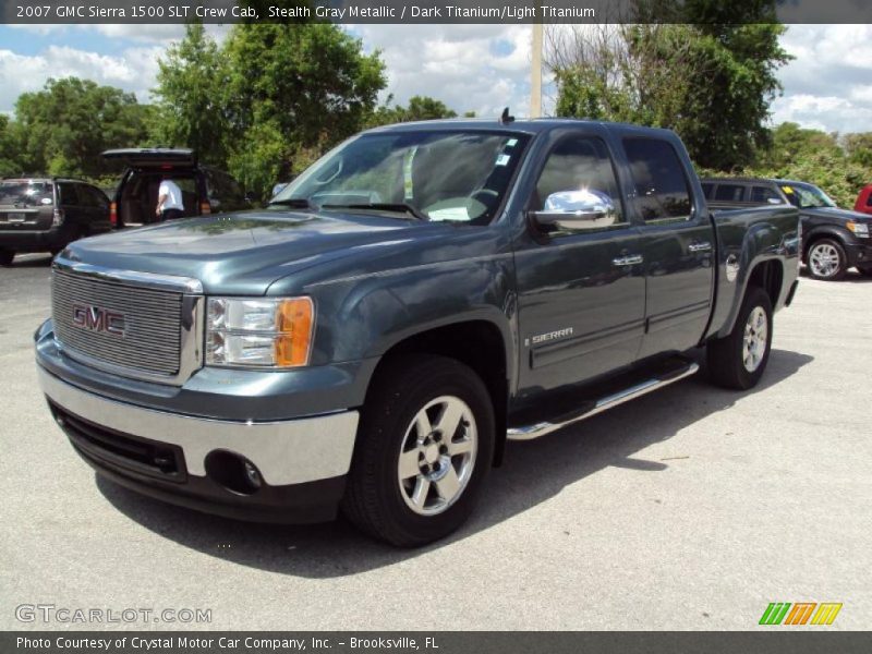 Stealth Gray Metallic / Dark Titanium/Light Titanium 2007 GMC Sierra 1500 SLT Crew Cab
