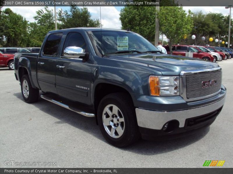 Stealth Gray Metallic / Dark Titanium/Light Titanium 2007 GMC Sierra 1500 SLT Crew Cab