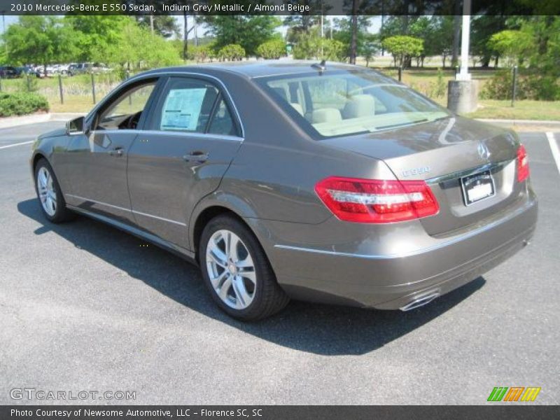 Indium Grey Metallic / Almond Beige 2010 Mercedes-Benz E 550 Sedan