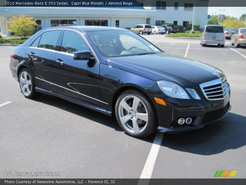 Capri Blue Metallic / Almond Beige 2010 Mercedes-Benz E 350 Sedan