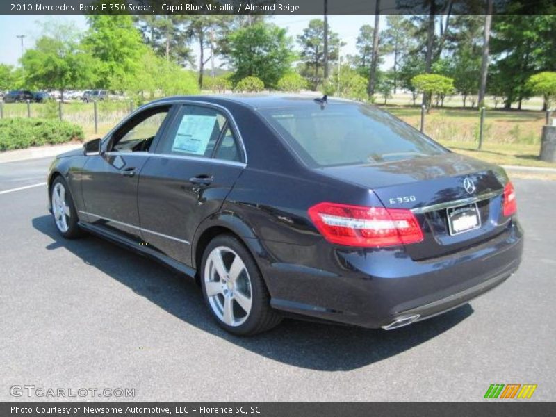 Capri Blue Metallic / Almond Beige 2010 Mercedes-Benz E 350 Sedan