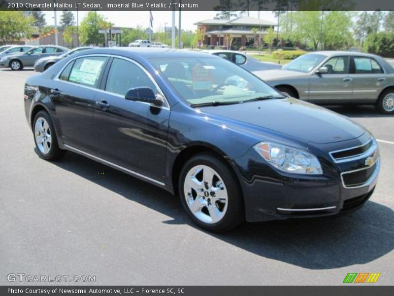 Imperial Blue Metallic / Titanium 2010 Chevrolet Malibu LT Sedan