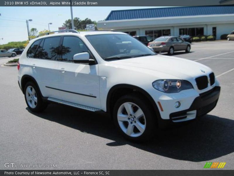 Alpine White / Saddle Brown 2010 BMW X5 xDrive30i