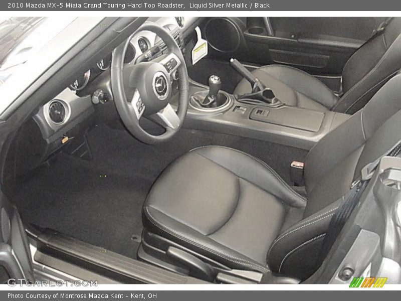 Liquid Silver Metallic / Black 2010 Mazda MX-5 Miata Grand Touring Hard Top Roadster