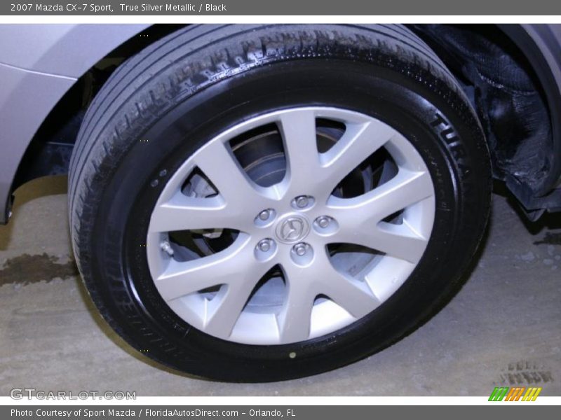 True Silver Metallic / Black 2007 Mazda CX-7 Sport