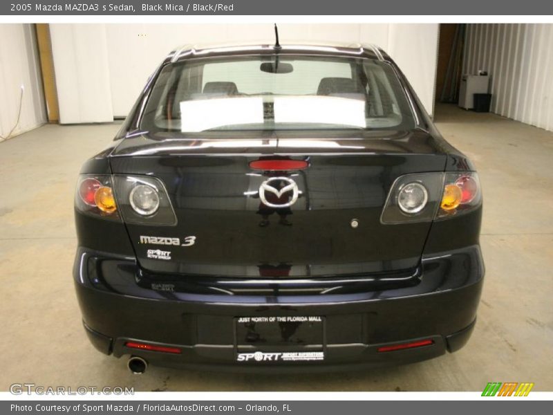 Black Mica / Black/Red 2005 Mazda MAZDA3 s Sedan