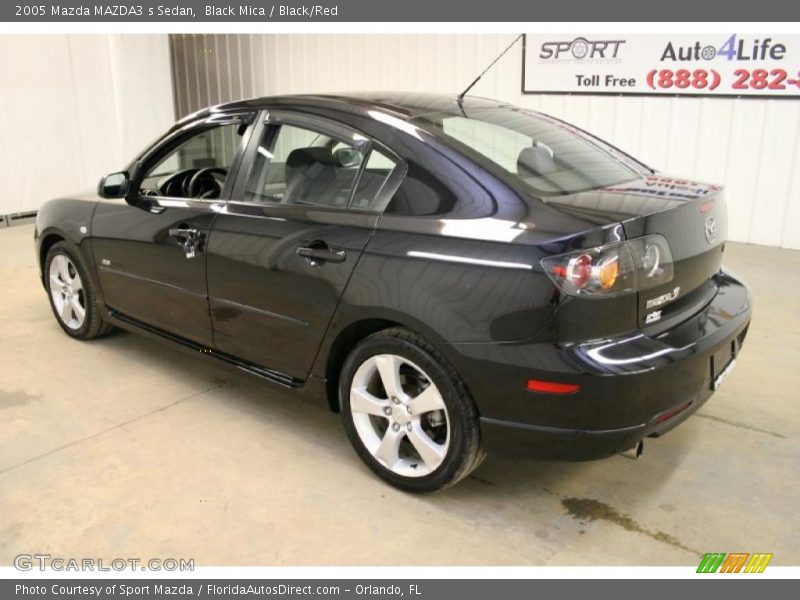 Black Mica / Black/Red 2005 Mazda MAZDA3 s Sedan