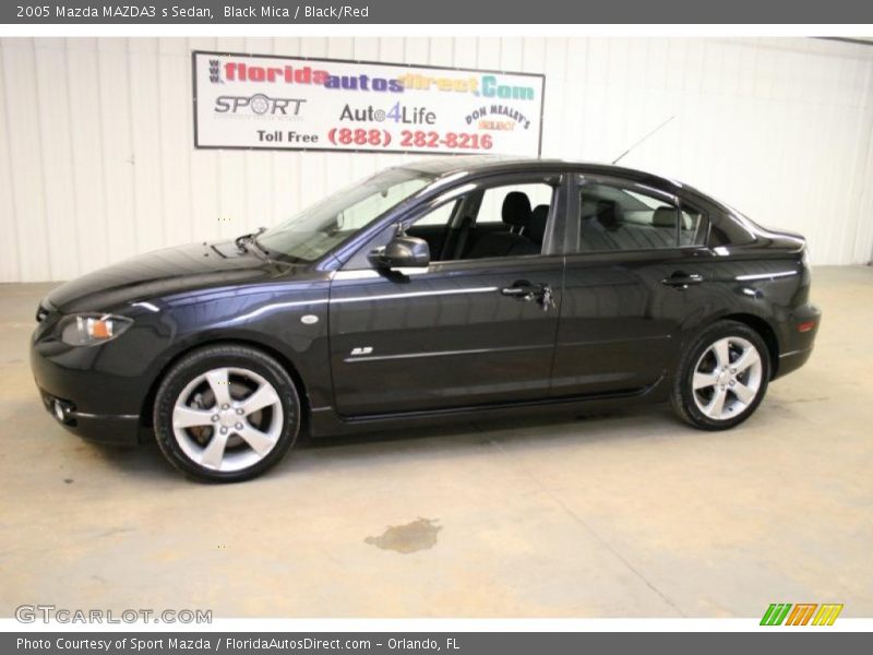 Black Mica / Black/Red 2005 Mazda MAZDA3 s Sedan
