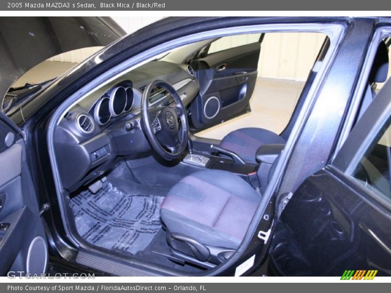 Black Mica / Black/Red 2005 Mazda MAZDA3 s Sedan