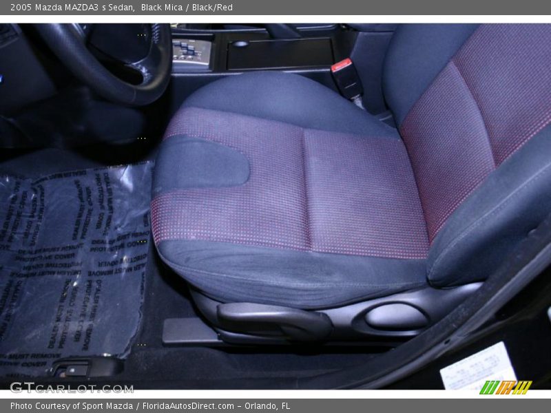 Black Mica / Black/Red 2005 Mazda MAZDA3 s Sedan