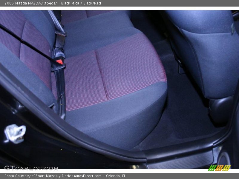 Black Mica / Black/Red 2005 Mazda MAZDA3 s Sedan