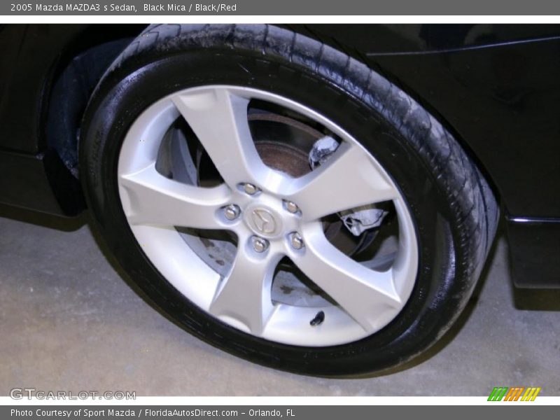 Black Mica / Black/Red 2005 Mazda MAZDA3 s Sedan