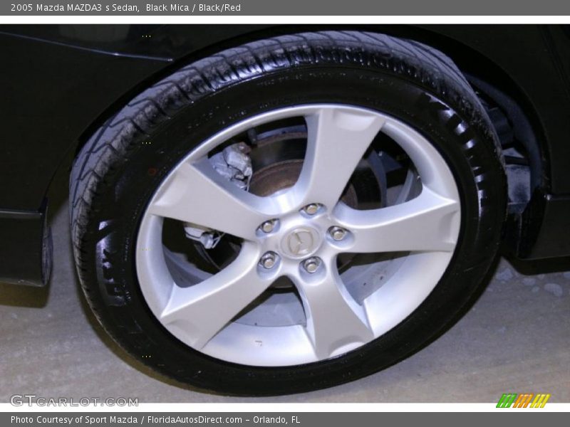 Black Mica / Black/Red 2005 Mazda MAZDA3 s Sedan
