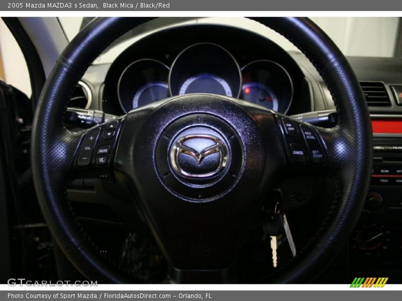 Black Mica / Black/Red 2005 Mazda MAZDA3 s Sedan