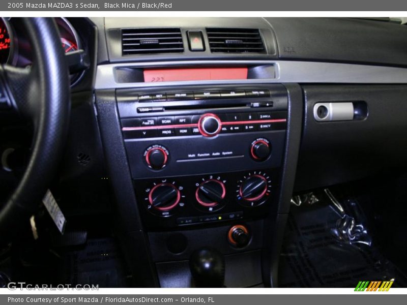 Black Mica / Black/Red 2005 Mazda MAZDA3 s Sedan