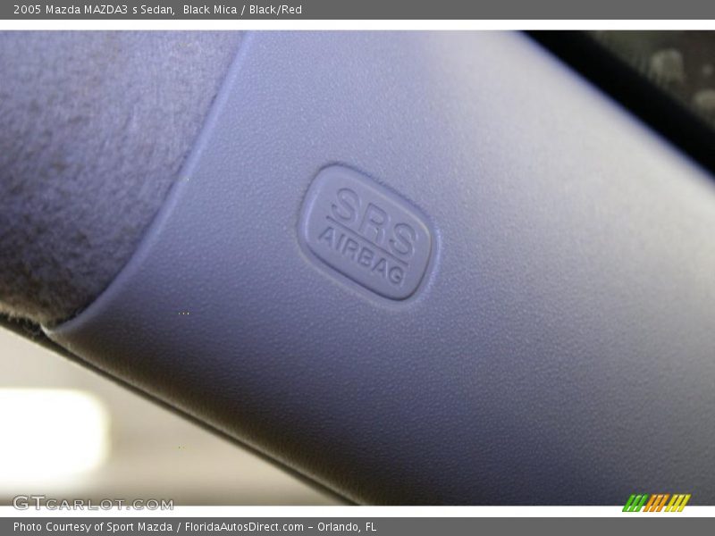 Black Mica / Black/Red 2005 Mazda MAZDA3 s Sedan