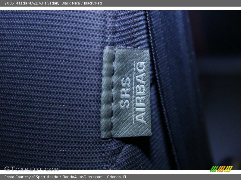 Black Mica / Black/Red 2005 Mazda MAZDA3 s Sedan