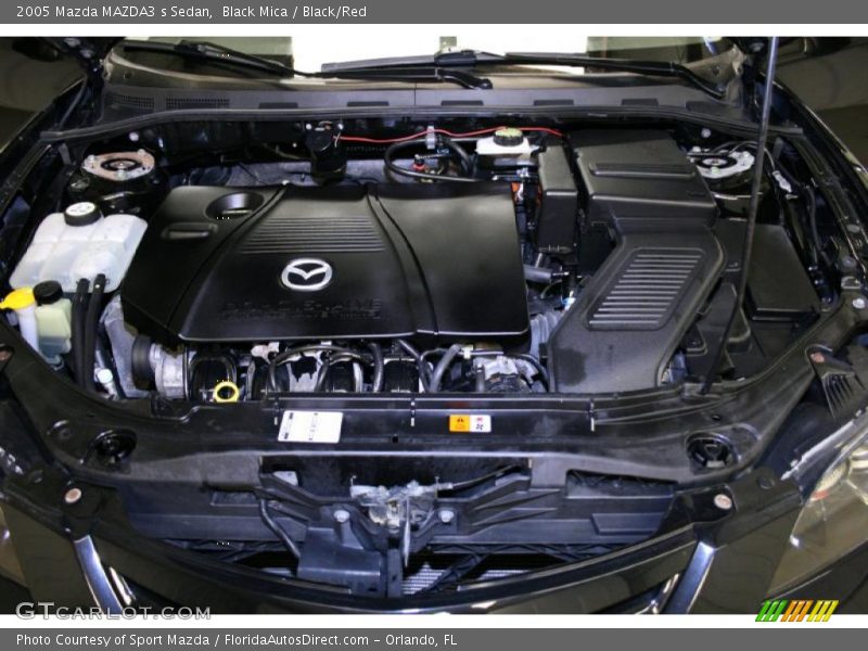 Black Mica / Black/Red 2005 Mazda MAZDA3 s Sedan