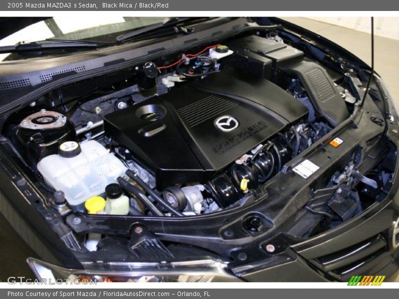 Black Mica / Black/Red 2005 Mazda MAZDA3 s Sedan