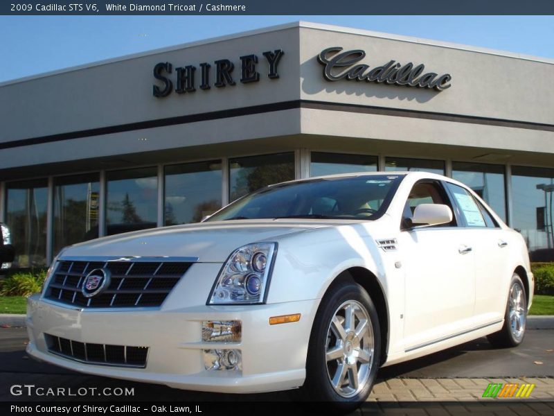 White Diamond Tricoat / Cashmere 2009 Cadillac STS V6