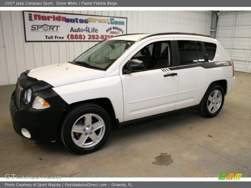 Stone White / Pastel Pebble Beige 2007 Jeep Compass Sport