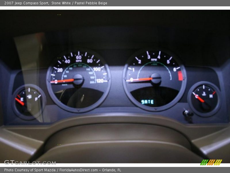 Stone White / Pastel Pebble Beige 2007 Jeep Compass Sport