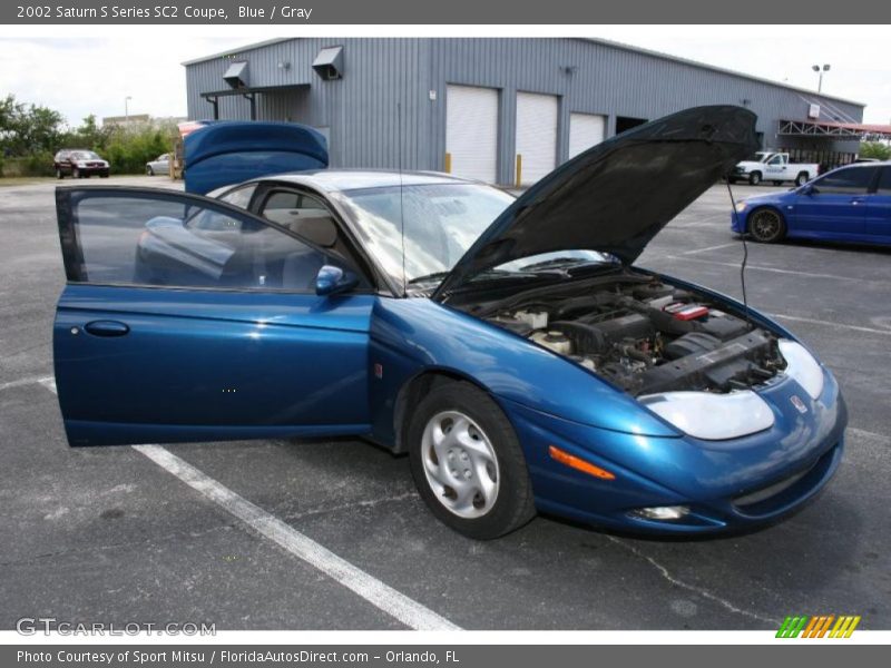 Blue / Gray 2002 Saturn S Series SC2 Coupe