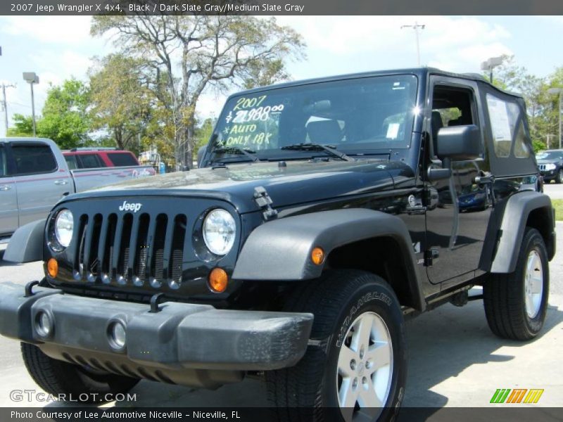 Black / Dark Slate Gray/Medium Slate Gray 2007 Jeep Wrangler X 4x4