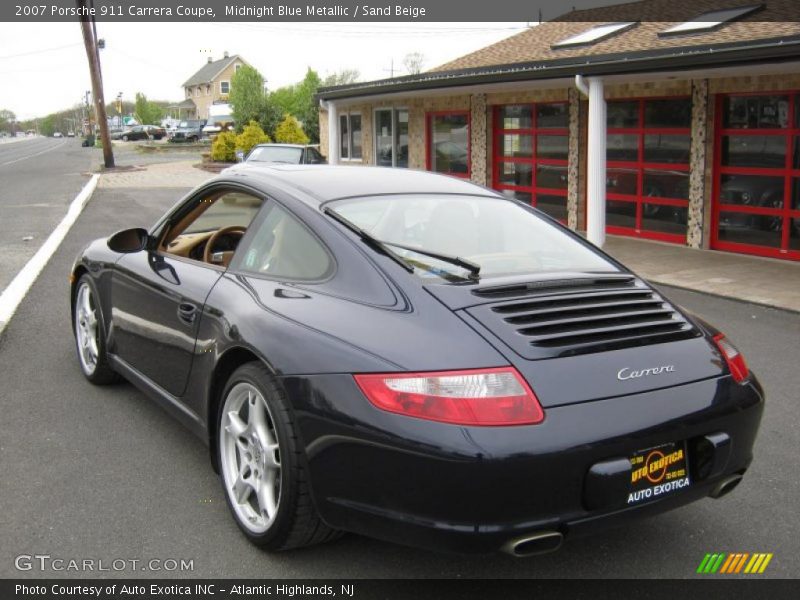 Midnight Blue Metallic / Sand Beige 2007 Porsche 911 Carrera Coupe