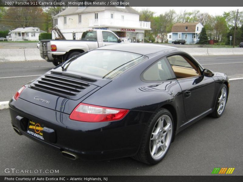Midnight Blue Metallic / Sand Beige 2007 Porsche 911 Carrera Coupe