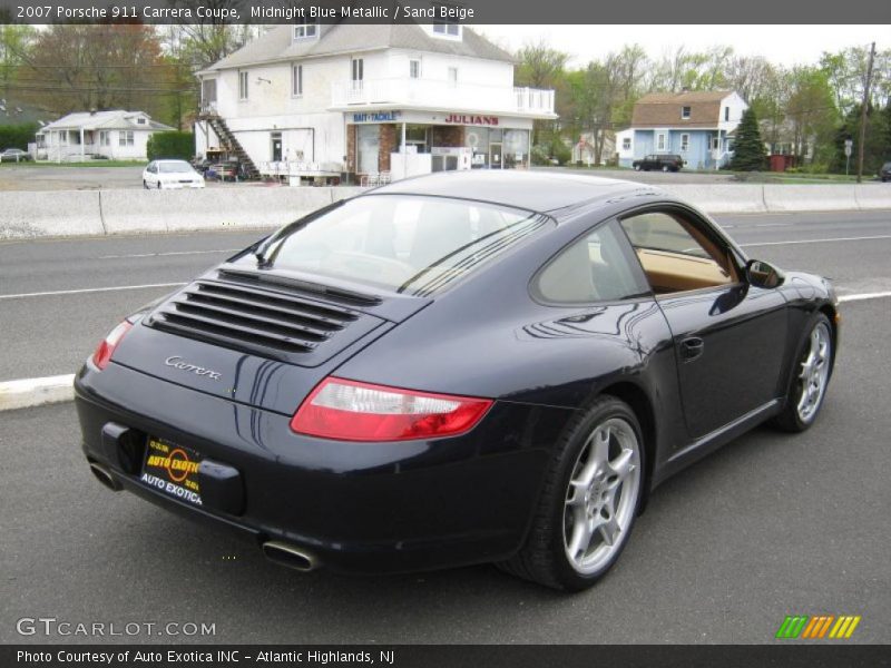 Midnight Blue Metallic / Sand Beige 2007 Porsche 911 Carrera Coupe