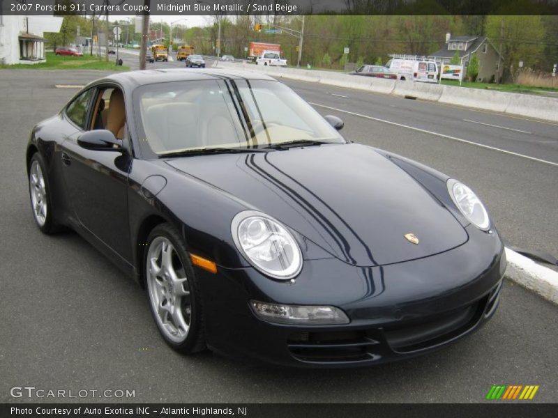 Midnight Blue Metallic / Sand Beige 2007 Porsche 911 Carrera Coupe