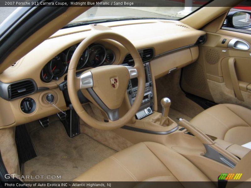 Midnight Blue Metallic / Sand Beige 2007 Porsche 911 Carrera Coupe