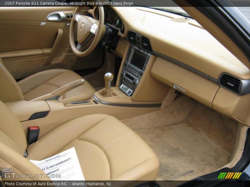 Midnight Blue Metallic / Sand Beige 2007 Porsche 911 Carrera Coupe