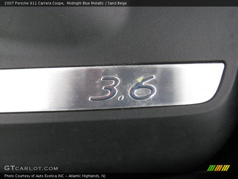 Midnight Blue Metallic / Sand Beige 2007 Porsche 911 Carrera Coupe