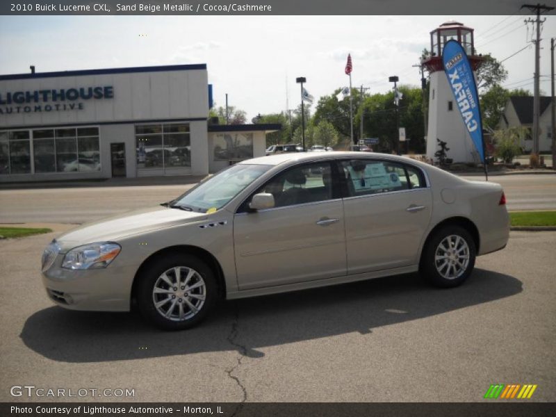Sand Beige Metallic / Cocoa/Cashmere 2010 Buick Lucerne CXL