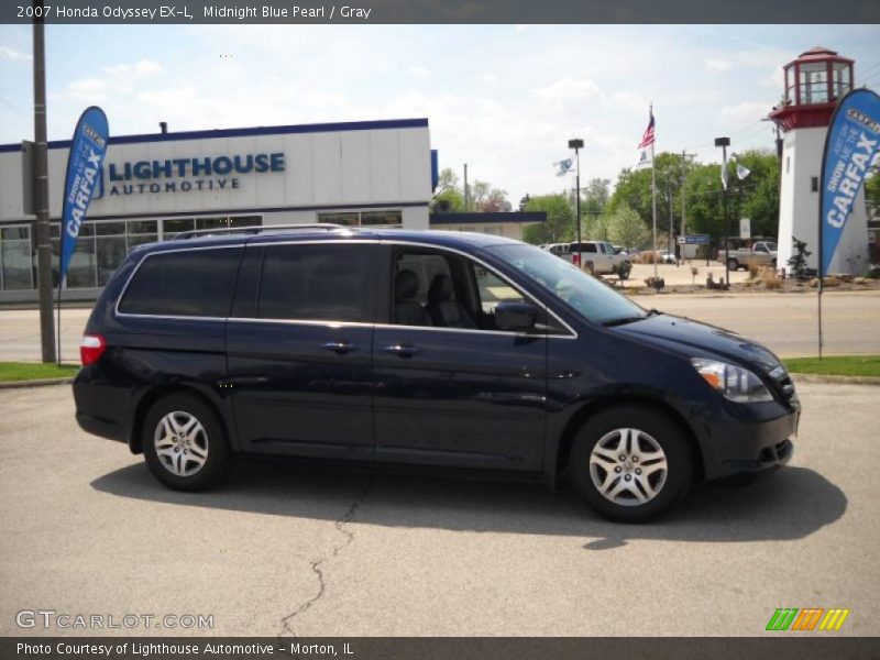 Midnight Blue Pearl / Gray 2007 Honda Odyssey EX-L