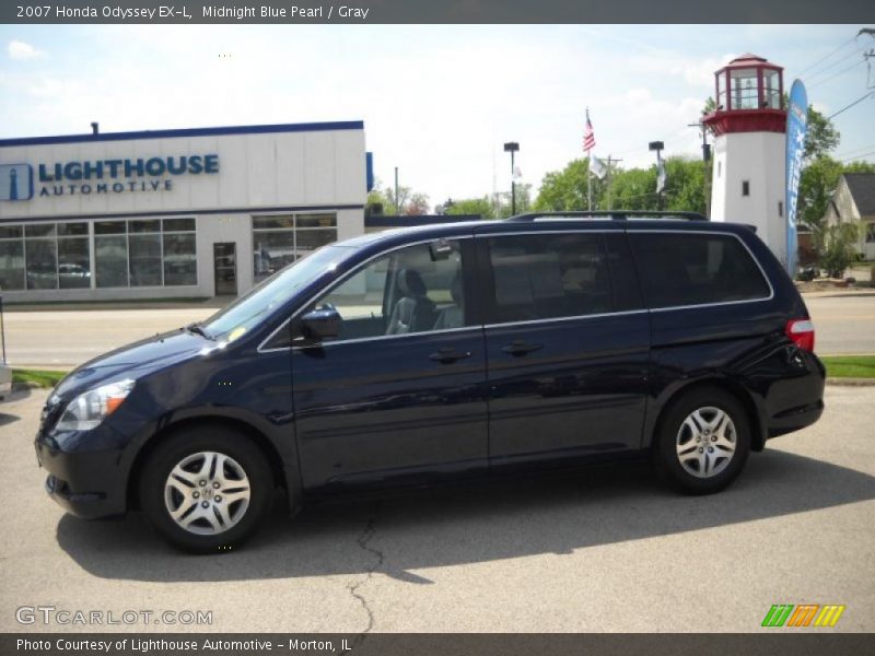 Midnight Blue Pearl / Gray 2007 Honda Odyssey EX-L