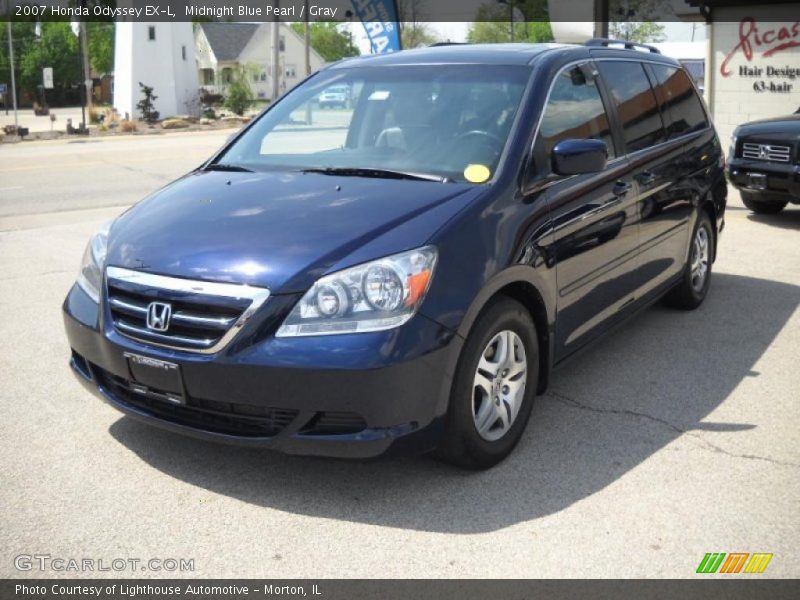 Midnight Blue Pearl / Gray 2007 Honda Odyssey EX-L