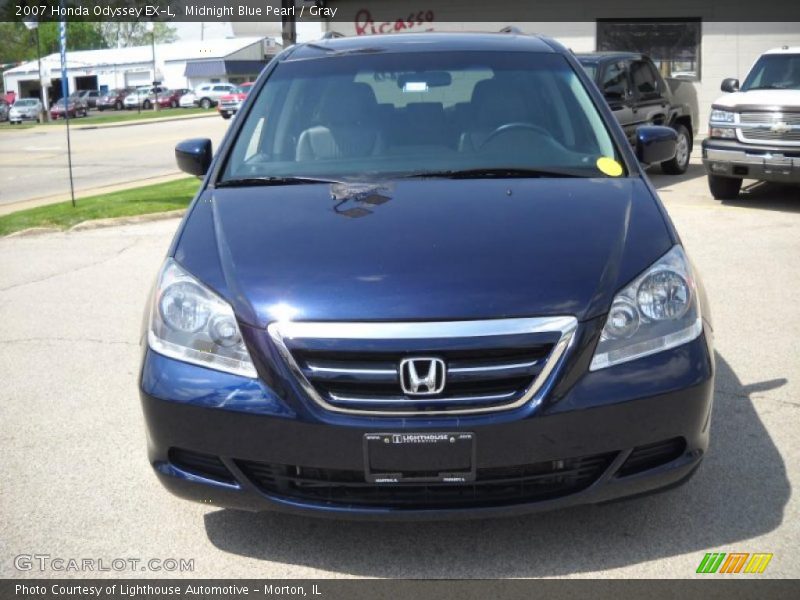 Midnight Blue Pearl / Gray 2007 Honda Odyssey EX-L