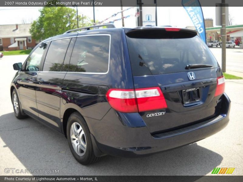 Midnight Blue Pearl / Gray 2007 Honda Odyssey EX-L