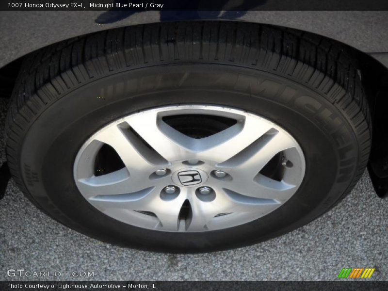 Midnight Blue Pearl / Gray 2007 Honda Odyssey EX-L