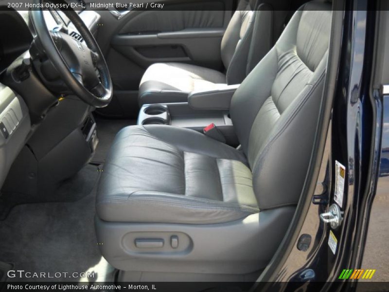 Midnight Blue Pearl / Gray 2007 Honda Odyssey EX-L