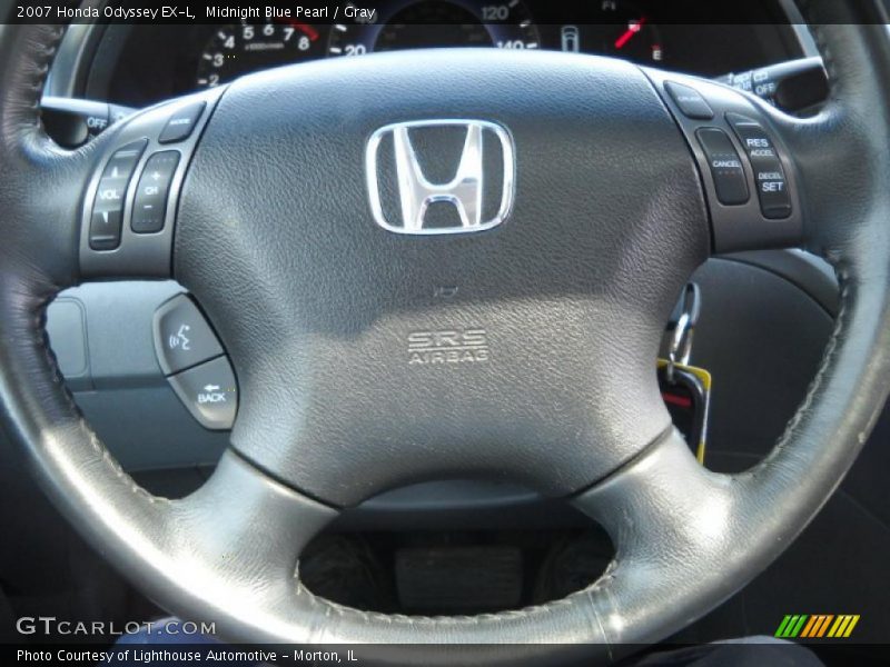 Midnight Blue Pearl / Gray 2007 Honda Odyssey EX-L