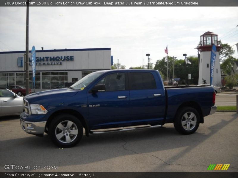 Deep Water Blue Pearl / Dark Slate/Medium Graystone 2009 Dodge Ram 1500 Big Horn Edition Crew Cab 4x4