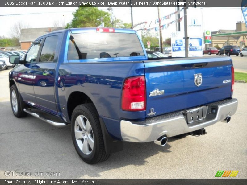 Deep Water Blue Pearl / Dark Slate/Medium Graystone 2009 Dodge Ram 1500 Big Horn Edition Crew Cab 4x4