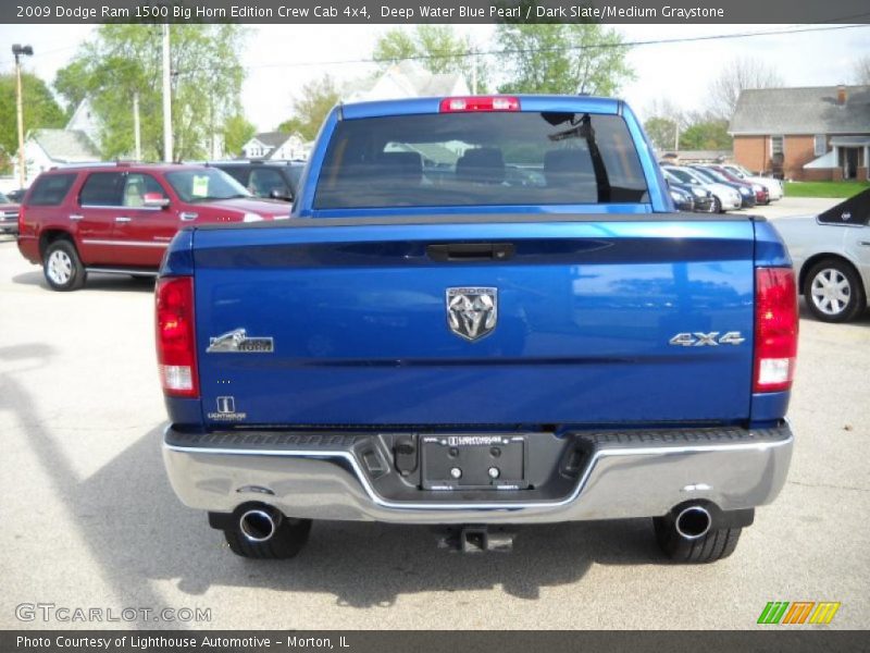 Deep Water Blue Pearl / Dark Slate/Medium Graystone 2009 Dodge Ram 1500 Big Horn Edition Crew Cab 4x4
